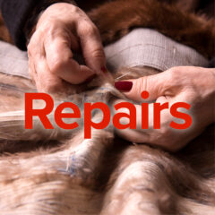 Graphic block for repair services provided by Carl Herrmann Furs